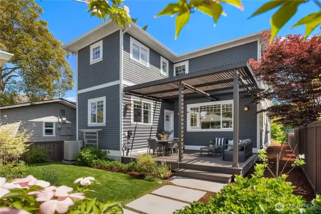 Looking back at this beautifully designed home that is truly move-in ready inside and out.