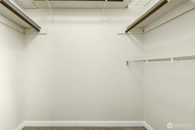 Bedroom walk-in closet.