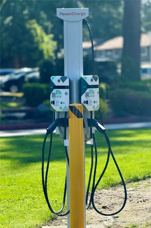 New EV chargers close to the unit.
