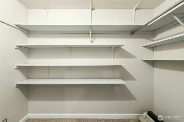 Oversized closet can be used as a walk-in pantry.