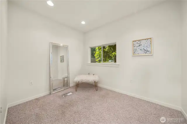 Extra finished room, off of the primary could be a closet, office, etc.
