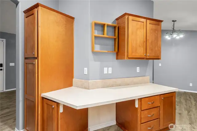 Admin station in the kitchen