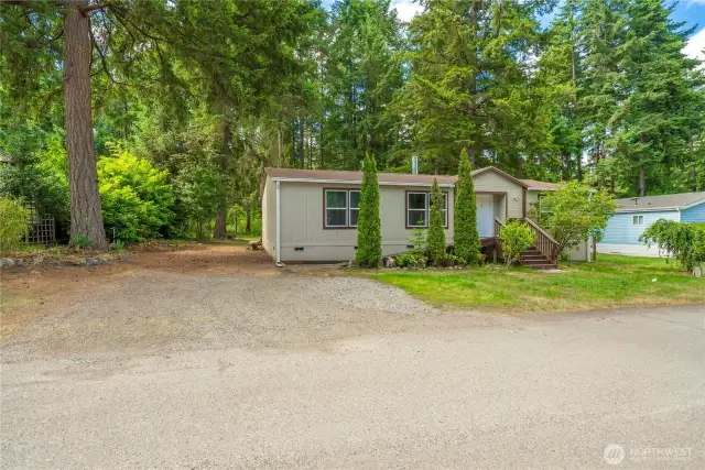 Plenty of parking in driveway and at side of the house