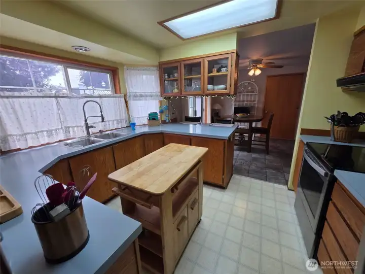 Kitchen windows bring in light
