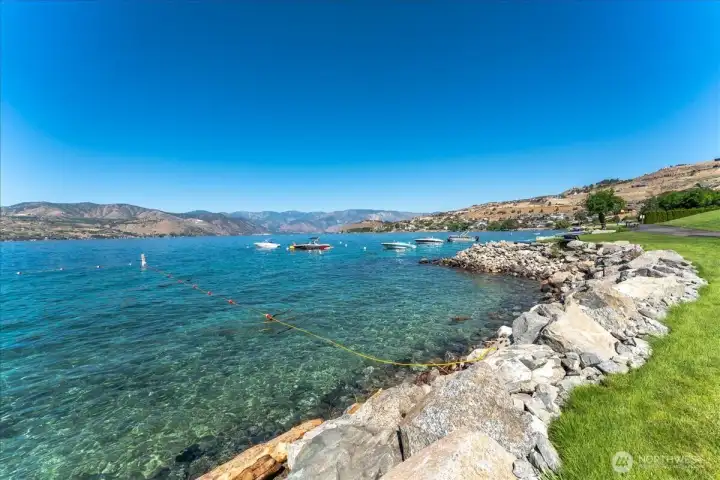 Clear waters of Lake Chelan.  The third cleanest lake in the nation.