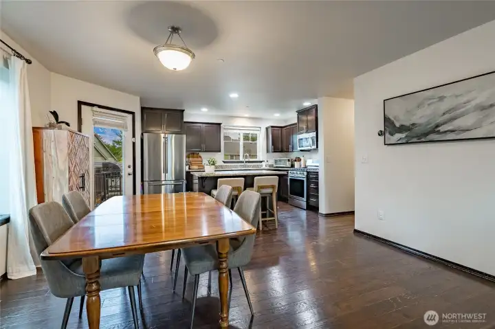 Open-concept living downstairs