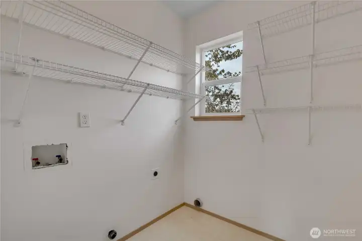 Large laundry room on the lower level