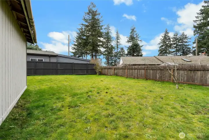 Fully Fenced Back yard