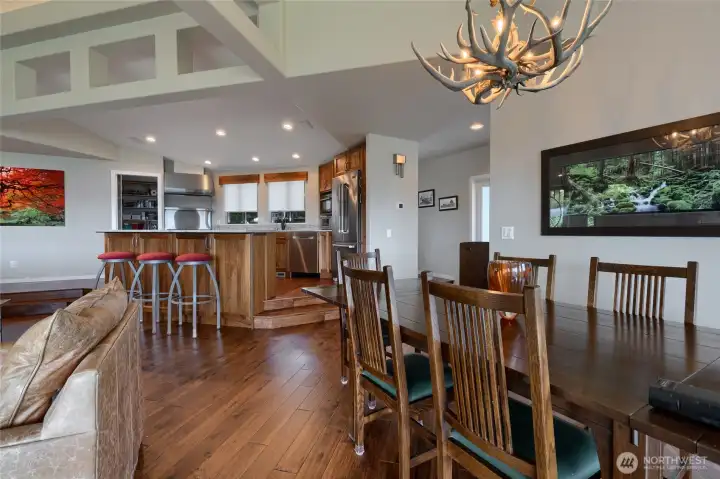 Spacious dining area