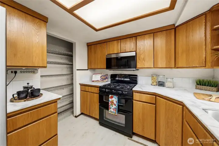 Showing the large pantry in the kitchen.
