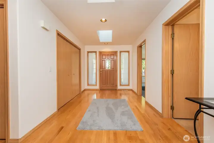 Hardwood flooring in hallway