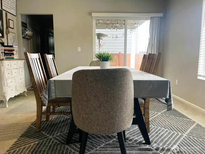 Enjoy meal with family and/or host memorable dinner parties in this dining area