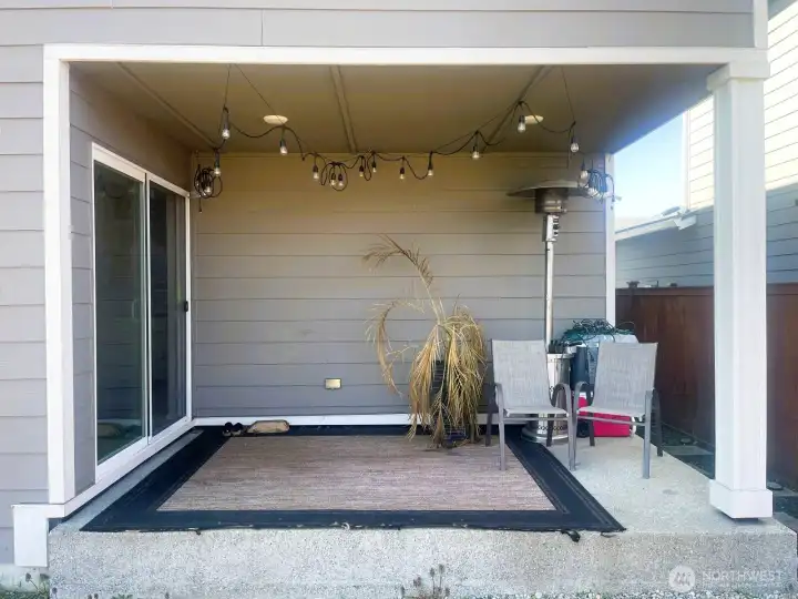 A beautifully designed patio perfect for morning coffee or relaxing evenings