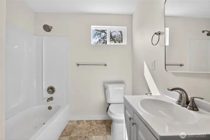 Bathroom off of primary bedroom