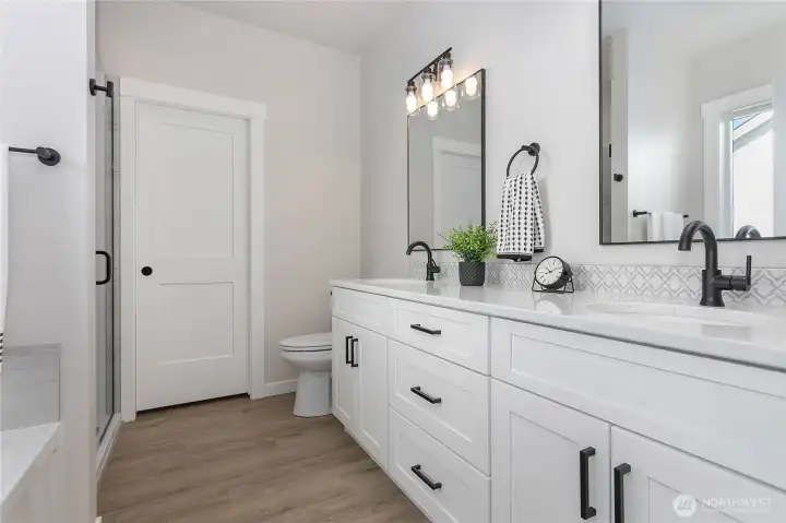 Gorgeous primary bathroom.