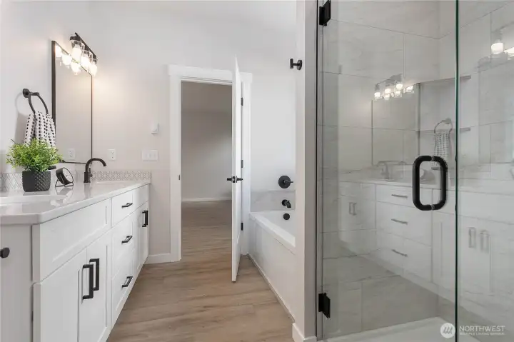 Beautiful, tiled, shower.