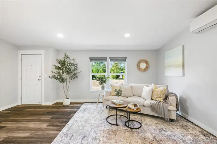 Privacy from front window make this space feel warm and inviting