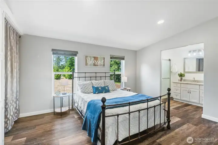 Spacious primary bedroom