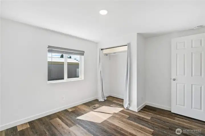 Large closet and lots of natural light