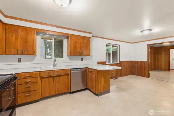 Functional kitchen layout with room to personalize and make it your own.