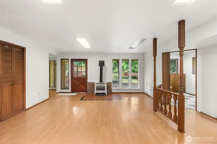 Multiple living areas provide room for everyone.