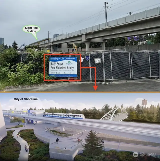 view front near front of the property toward the current light rail station