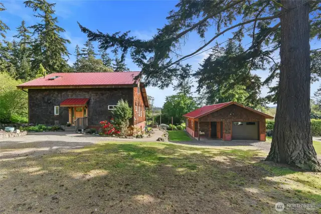 713 and 715 M street, two addresses, two lots, one beautiful and serene setting. The future owner might segregate the two lots and build a new home or ADU on the resepective new tax parcel-buyer to verify with city. would require boundary line survey and adjustment for setbacks and city approval. so many So many options with the beautiful home!