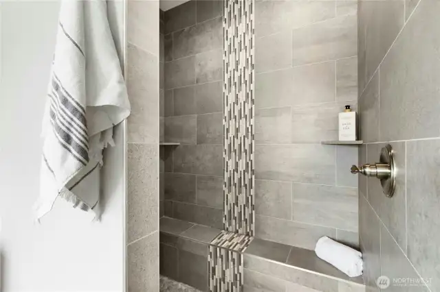 Luxe walk in shower