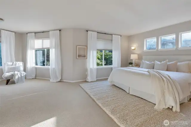 Presenting the primary bedroom, a true retreat space where you can retire to after a long day.