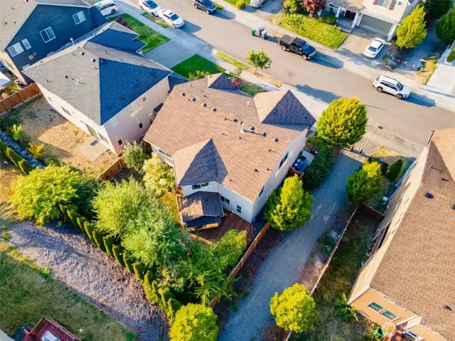 Overhead view of property.