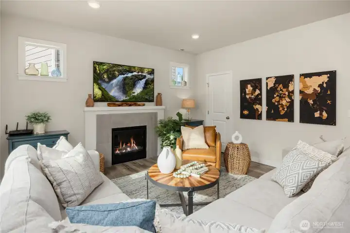 Notice the storage closet under the stairs.
