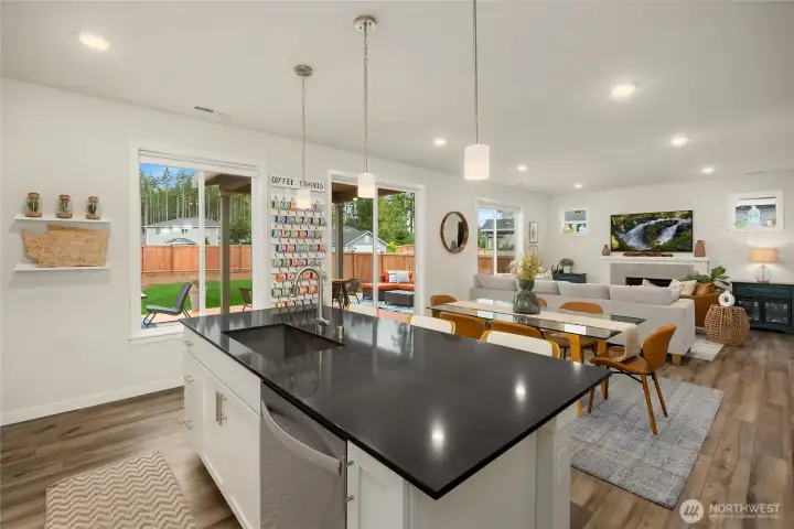 The LVP floors are perfect for busy families or homes with 4 legged creatures!