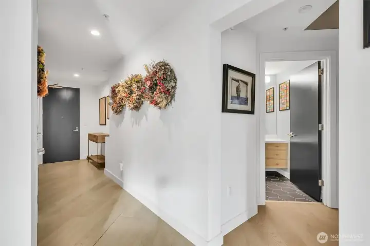 The entry really gives separation and allows the city views to be revealed as you enter.