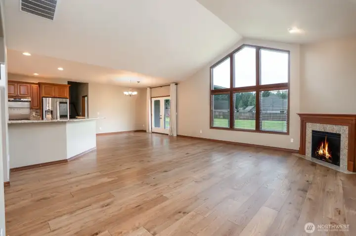 Entry view into the living/greatroom.