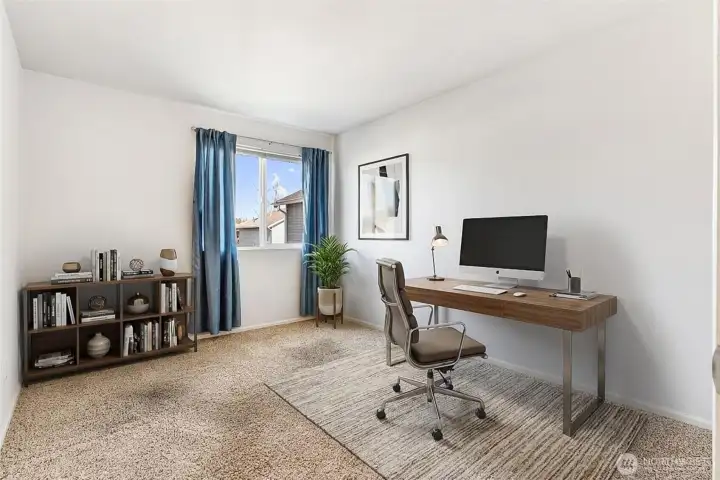 Virtually staged bedroom 3