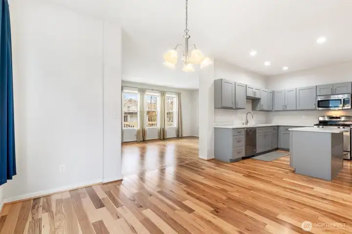 Dining room looking into the kitchen