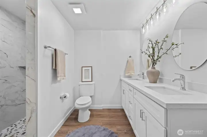 Primary Bath with walk-in shower