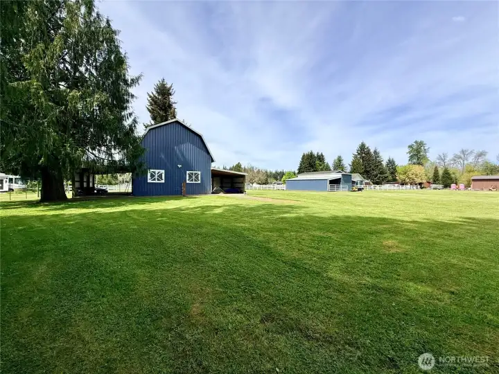 From the other end of the backyard.