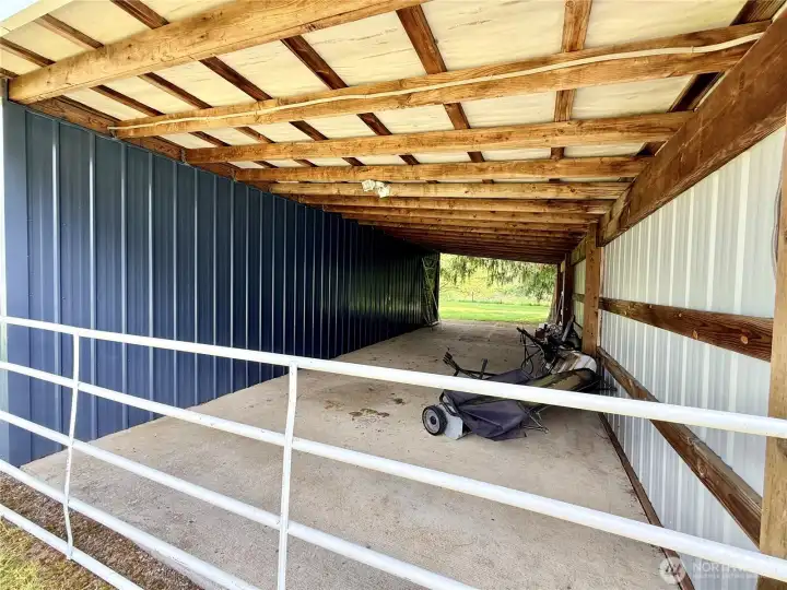 Right lean-to on barn.