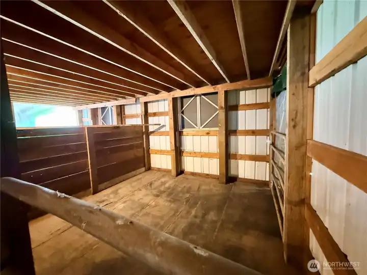 Horse stall on the right.