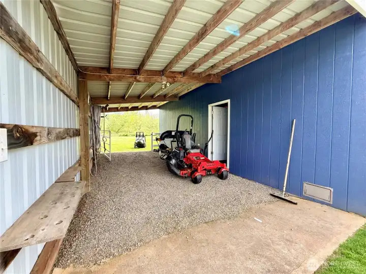 Left lean-to on shop.