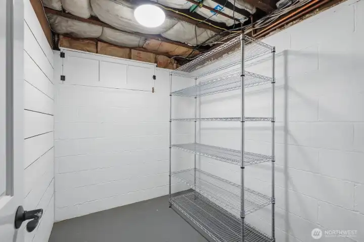 Second downstairs storage room - awesome for outdoor gear, garden tools, holiday decor, etc.