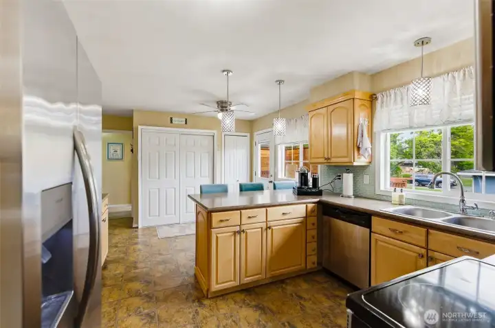 Kitchen with eating space.