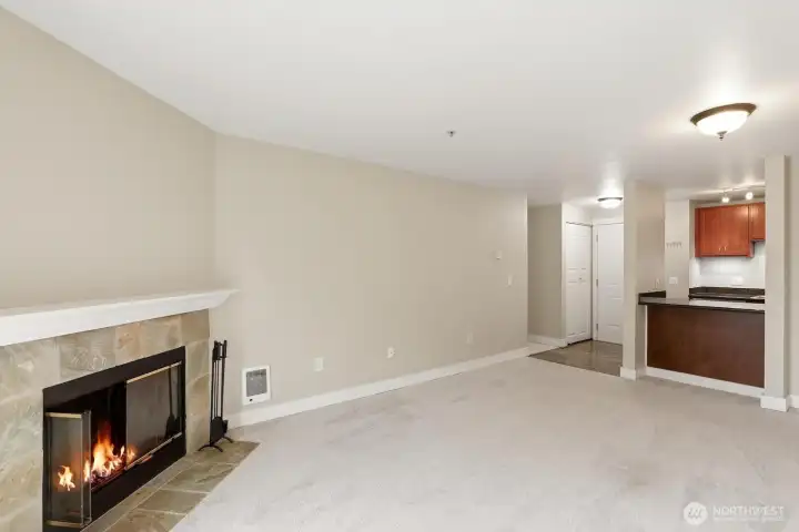 View into kitchen from the Living Room