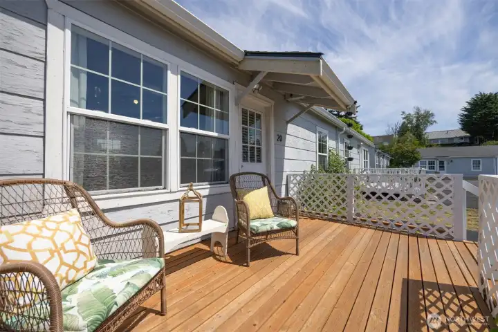 Cozy Porch waiting for you to have a seat