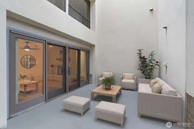 Private Patio with Virtual Staging