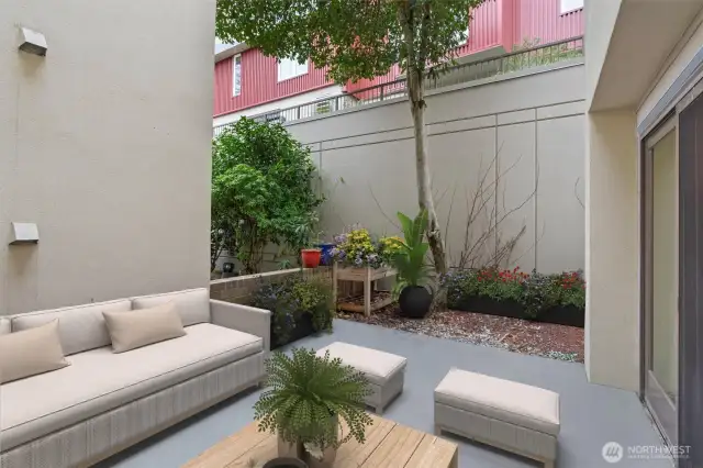 Private Patio with Virtual Staging