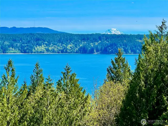 View of Mount Rainier from the deck