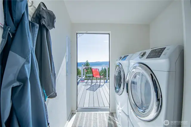 Mudroom from deck