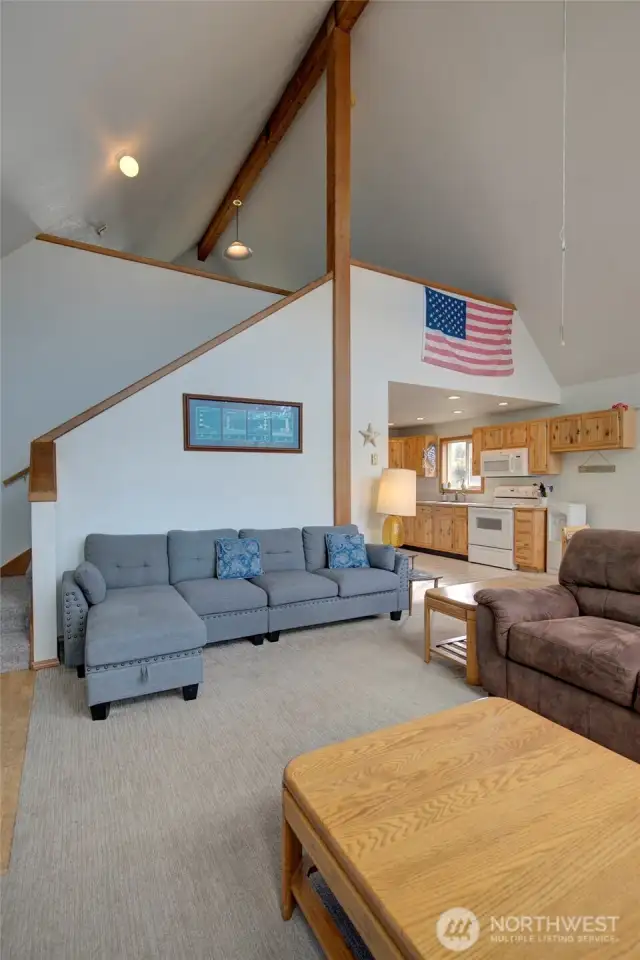 Stairs to sleeping loft